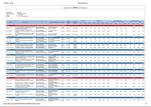 REPORTE DE SEGUIMIENTO PEI - 2024